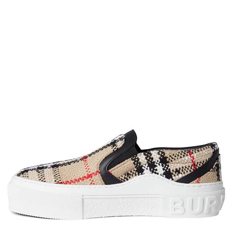 burberry suede slip on sneakers|padded classic burberry sneakers.